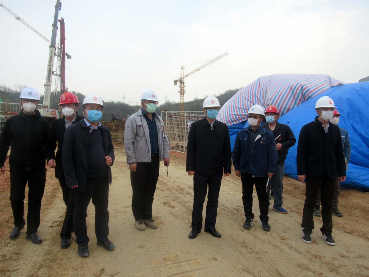皖能環(huán)?？偨浝韽垶榱x到安徽電建一公司合肥龍泉山項目調研疫情防控和復工復產工作
