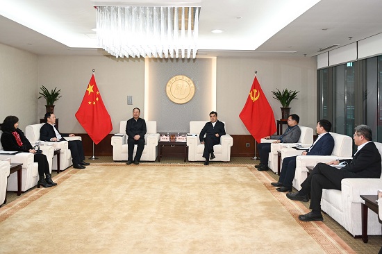 舒印彪、鄧建玲會見華北電力大學校長楊勇平