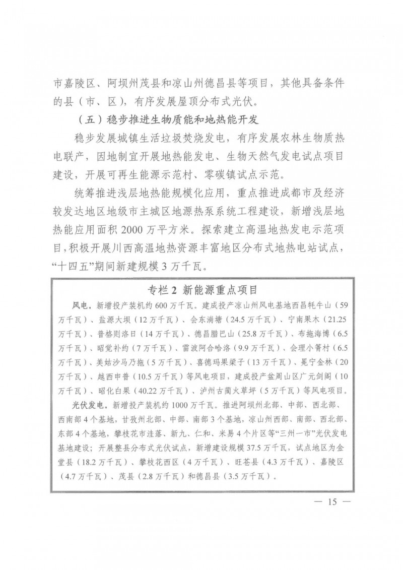 光伏發(fā)電1000萬(wàn)千瓦！四川省公布“十四五”可再生能源發(fā)展規(guī)劃