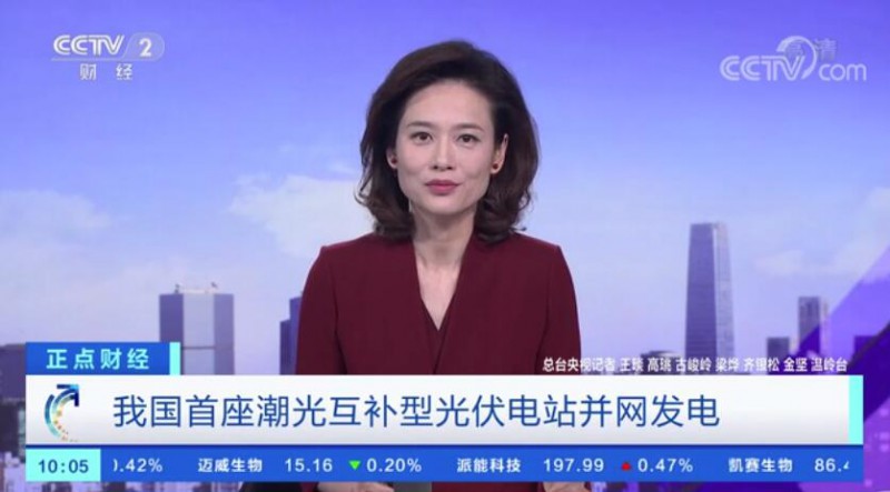 年均發(fā)電量超1億度！央視財經(jīng)重點關(guān)注我國“首座”潮光互補型光伏電站