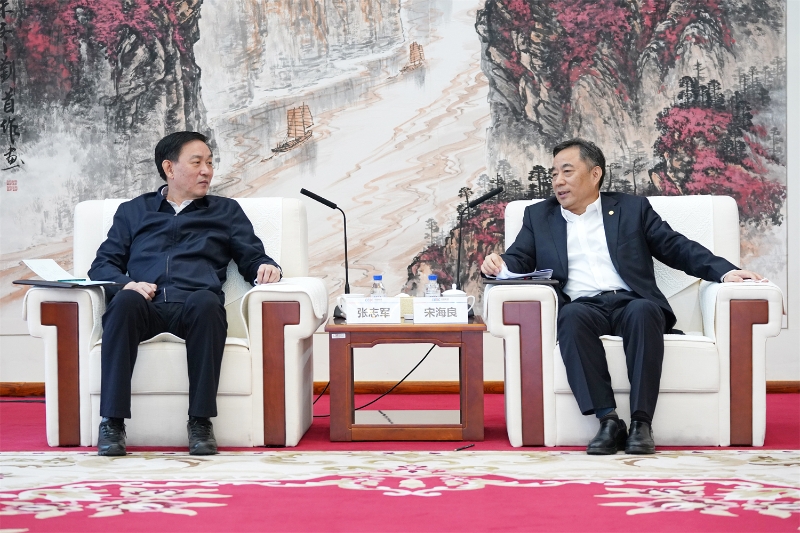 中國(guó)能建黨委書記、董事長(zhǎng)宋海良與吉林省委常委、長(zhǎng)春市委書記張志軍會(huì)談