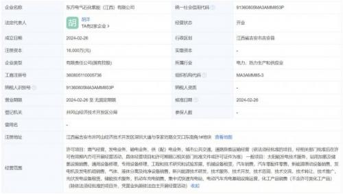 注冊(cè)資本1.6億元 東方電氣、中石化在江西成立氫能公司