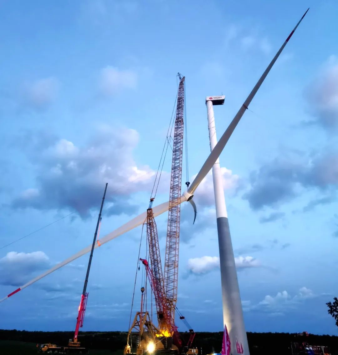 總計30臺！黑龍江北安建華風電項目150兆瓦混塔風機吊裝收官
