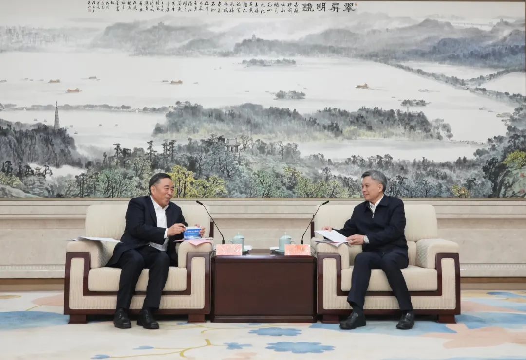 宋海良與浙江省委副書記、杭州市委書記劉捷會談