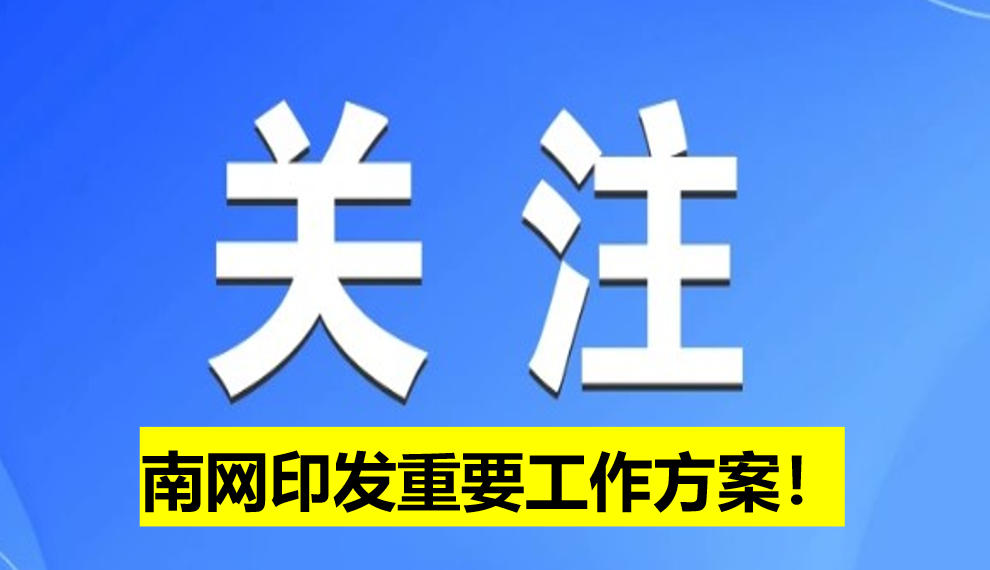 南網(wǎng)印發(fā)重要工作方案！