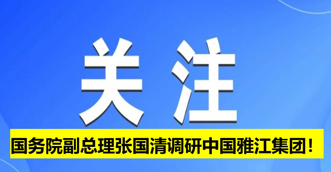 國務(wù)院副總理張國清調(diào)研中國雅江集團